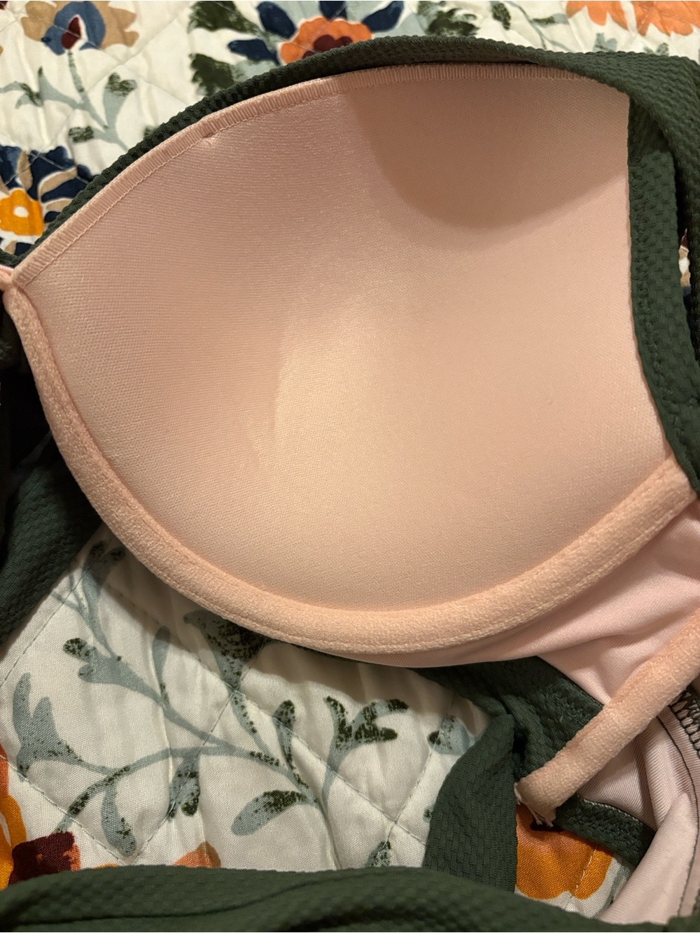 Shade & Shore Olive Green Underwire Push Up Bikini Top - Picture 3 of 3